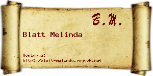 Blatt Melinda névjegykártya