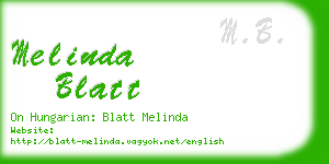 melinda blatt business card